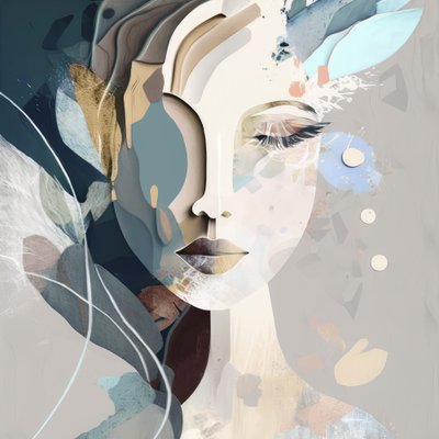 Mulher Serena e Abstrata de Bella Eve