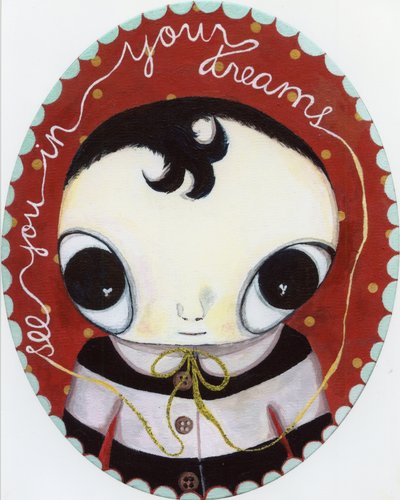 Vejo você em seus Sonhos, 2010, óleo sobre tela de Bella Larsson