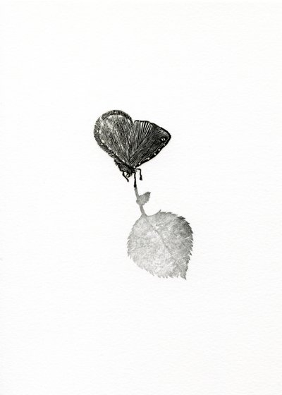 Suspense, 2014 (gravura em madeira sobre papel) de Bella Larsson