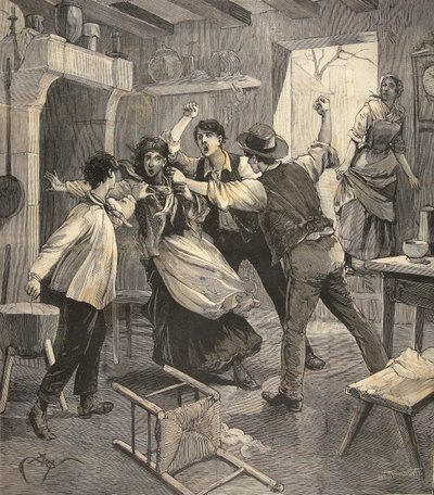 Uma mãe morta por seus filhos, de &39;Le Petit Parisien&39;, 9 de agosto de 1891 de Beltrand and Clair Guyot, E. Dete