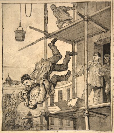 O drama de Toulouse, de &39;Le Petit Parisien&39;, 1891 de Beltrand and Clair Guyot, E. Dete