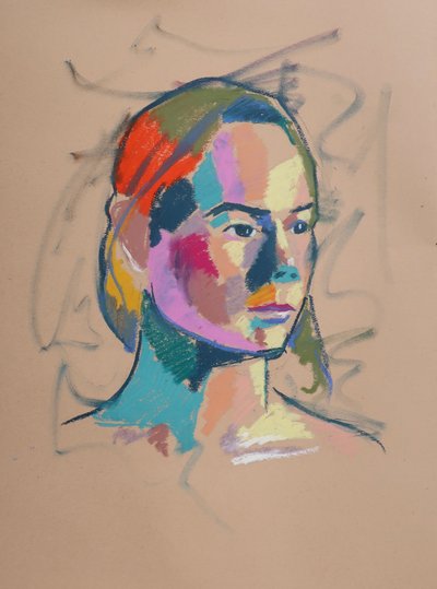 Estudo de cor 17, 2023 (pastel sobre papel) de Ben Benet