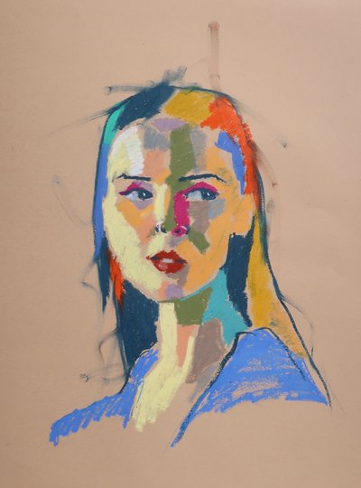 Estudo de cor 20, 2023 (pastel sobre papel) de Ben Benet