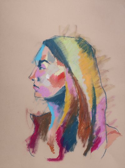 Estudo de cor 3, 2023 (pastel sobre papel) de Ben Benet