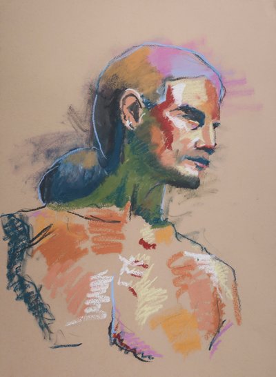 Estudo de cor 6, 2023 (pastel sobre papel) de Ben Benet