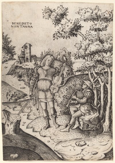 Apolo e Marsias de Benedetto Montagna
