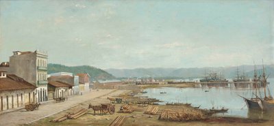 Benedito Calixto - Porto do Consulado em Santos, SP, 1887 de Benedito Calixto