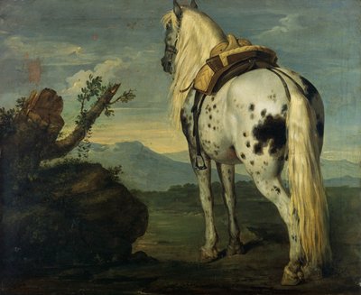 Um Cavalo Selle Français numa Paisagem de Benigne Gagnereaux
