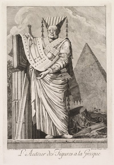 Baile de Máscaras em Grecque: LAuteur des figures à Grecque Plate 10, 1771. de Benigno Bossi