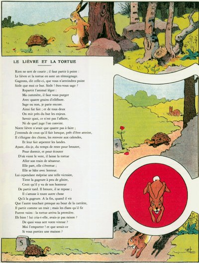A Lebre e a Tartaruga, ilustração de 