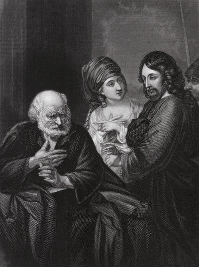 Pedro negando Cristo (gravura) de Benjamin (after) West