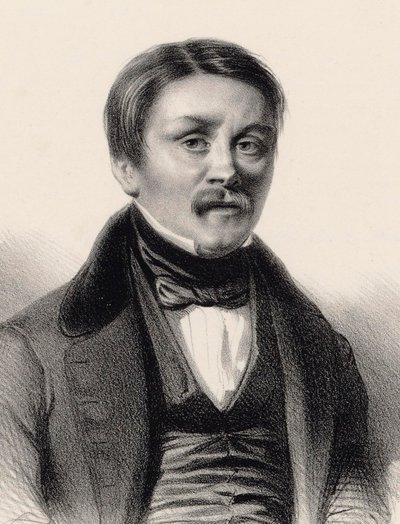Retrato do organista e compositor Hippolyte Monpou 1804-1841 , 1840. de Benjamin