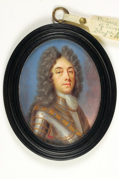 Príncipe Eugene de Sabóia (aguarela em marfim) de Benjamin Arlaud