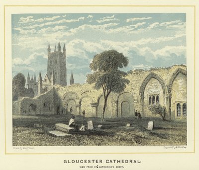 Catedral de Gloucester, vista da Abadia de Santa Catarina de Benjamin Baud