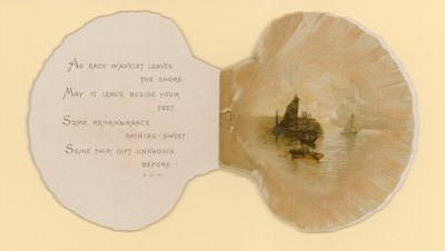 Ilustração para folheto intitulado Sea Shells (cor litho) de Benjamin D. Sigmund