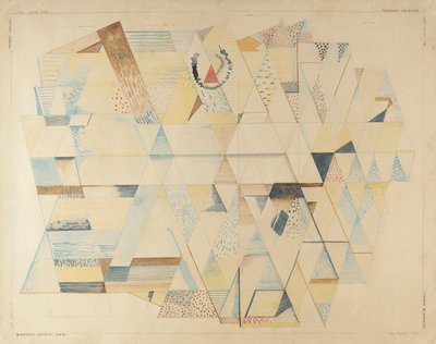 Jardim Futurista, 1937 (aguarela sobre papel) de Benjamin F. Berlin