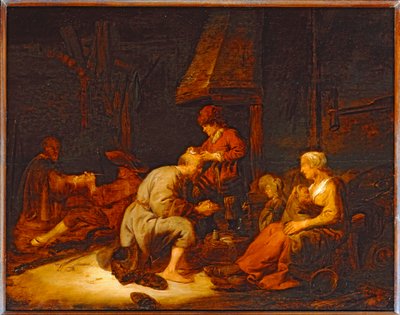 Funcionamento da lupa. 1630 ... de Benjamin Gerritsz. Cuyp