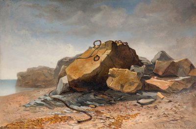 Cena de praia, Marazion, Cornualha, 1860. de Benjamin Johnson