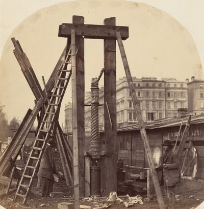 Construção da Exposição Internacional de 1862 em South Kensington,1862 (foto) de Benjamin L. Spackman
