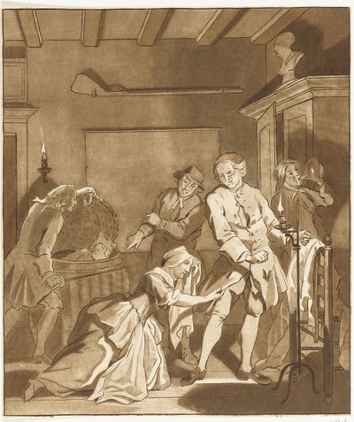 Descoberta de um amante A Falsa Virtude Descoberta (título da série) de Benjamin Martini