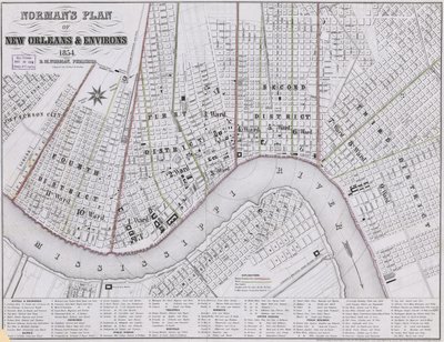 O plano de Norman para Nova Orleans e arredores de Benjamin Moore Norman