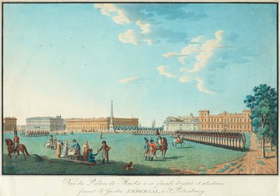 O Palácio de Mármore em São Petersburgo, c. 1800 de Benjamin Paterssen