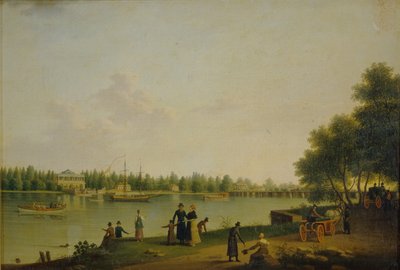 Vista da Dacha do príncipe Stroganov, perto de São Petersburgo, 1804 de Benjamin Paterssen