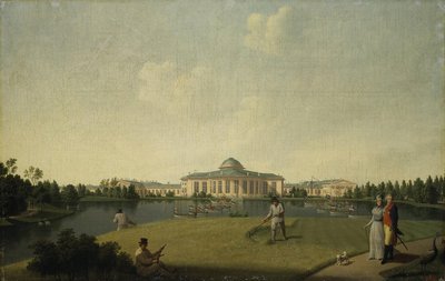 Vista do Palácio Tauride do Jardim, antes de 1797 de Benjamin Paterssen