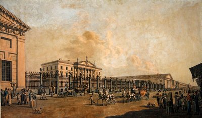 Banco do Império, São Petersburgo, c.1800 (gravura com aguarela) de Benjamin Patersson