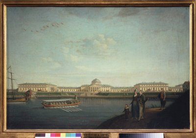 O Palácio Tauride visto do Neva (São Petersburgo). Pintura de Benjamin Paterssen (1748-1815), óleo sobre tela de Benjamin Patersson