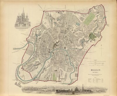 Plano de Moscou, 1836. de Benjamin Rees Davies