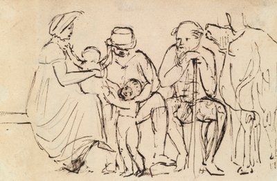 Estudo de figuras sentadas de Benjamin Robert Haydon