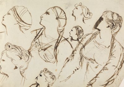 Estudo dos Estilos de Cabelo Feminino de Benjamin Robert Haydon