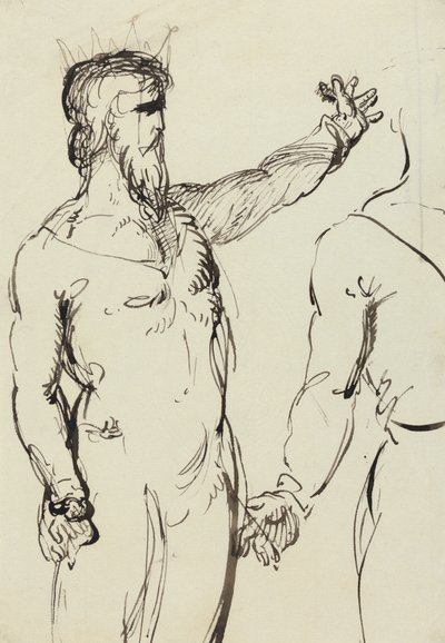 Estudo de um Homem com Braço Extendido de Benjamin Robert Haydon