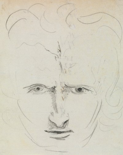 Estudo da Face Expressiva de um Homem de Benjamin Robert Haydon
