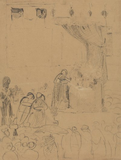 Estudo de uma Cena de Cerimónia Religiosa de Benjamin Robert Haydon