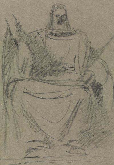 Estudo de uma figura masculina sentada de Benjamin Robert Haydon