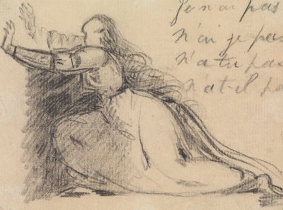 Estudo de uma Mulher a Enganar os Seus Joelhos de Benjamin Robert Haydon