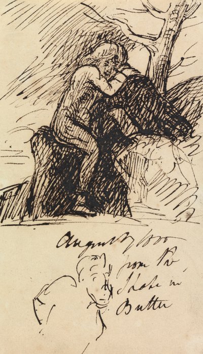 Estudo de uma figura sentada de Benjamin Robert Haydon