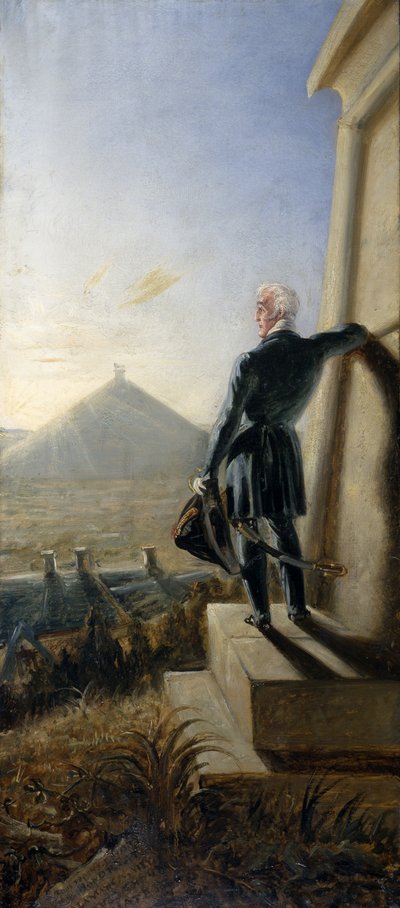O duque de Wellington musing on the Field of Waterloo, c.1844 (óleo sobre tela) de Benjamin Robert Haydon