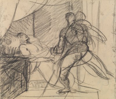 O assassinato de Duncan - Macbeth com o corpo (e a aproximação de Lady Macbeth) de Benjamin Robert Haydon