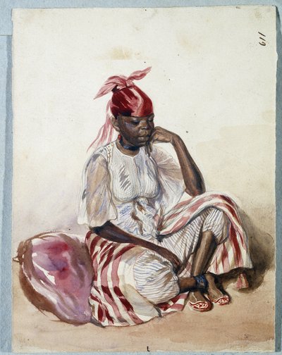 Negresse en figurino (aquarela) de Benjamin Roubaud