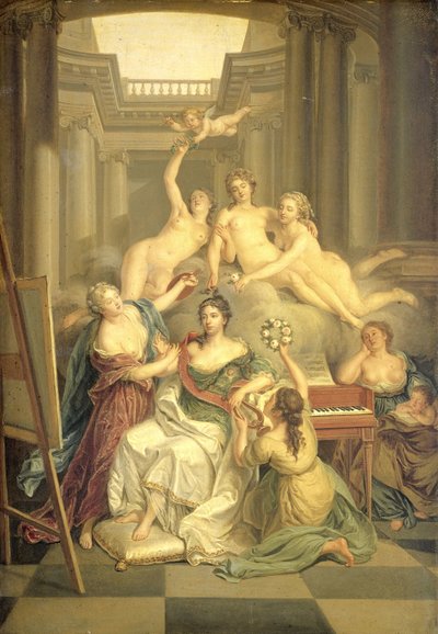 Frederica Sofia Guilhermina da Prússia (1751-1820). Esposa do Príncipe Willem V, no Templo das Artes de Benjamin Samuel Bolomey