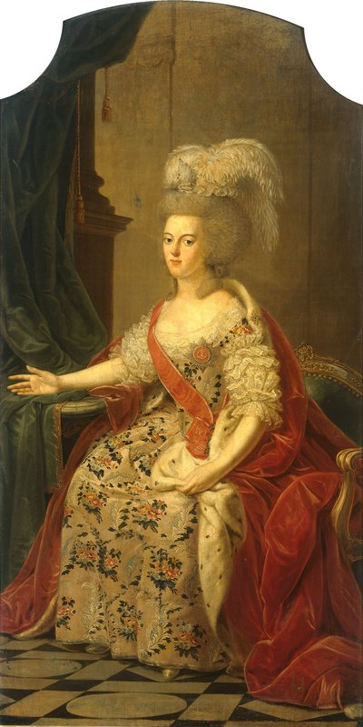 Retrato de Wilhelmina da Prússia, Princesa de Orange (1751-1820) de Benjamin Samuel Bolomey