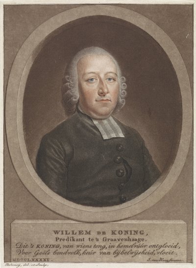 Retrato do pregador William de Koning de Benjamin Samuel Bolomey