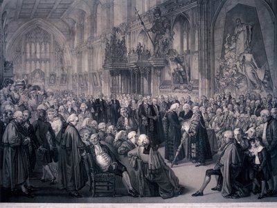 Inauguração do Lord Mayor Nathaniel Newnham, Londres, 1801 de Benjamin Smith