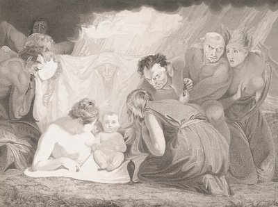 Shakespeare infantil assistido pela natureza e as paixões, 1799. de Benjamin Smith