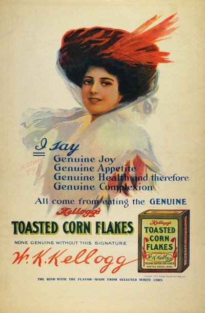 Cartaz para Kelloggs Cornflakes, 1910 de Benjamin Tichtman