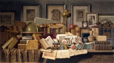 A Connoisseurs Corner (lápis e aquarela) de Benjamin Walter Spiers