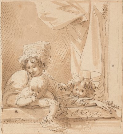Uma Mãe e Dois Filhos de Benjamin West